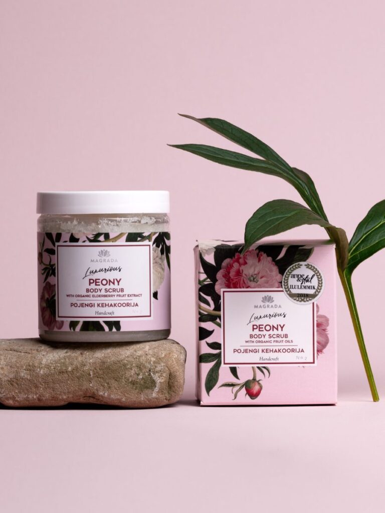 MAGRADA peony body scrub with organic fruit oils, 250 ml - Image 2