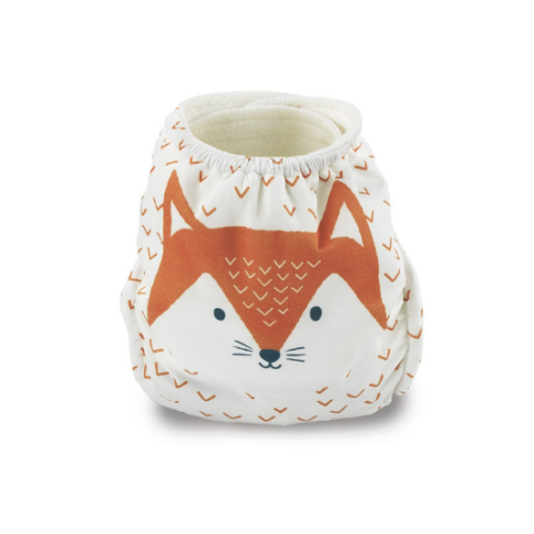 KIT&KIN ECONYL reusable cloth nappy with FOX pattern