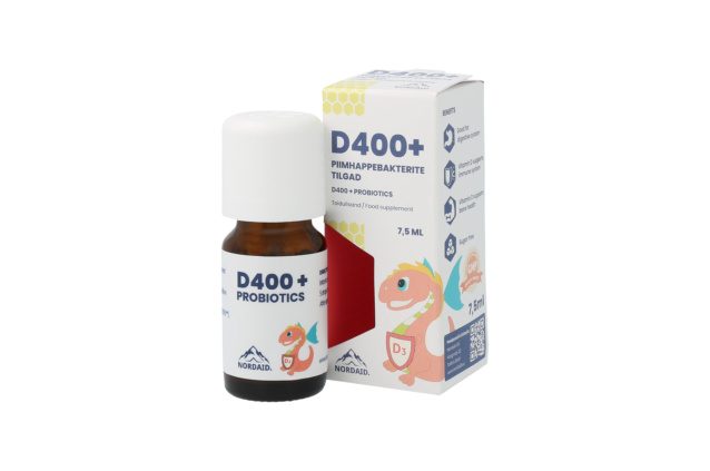 NORDAID suukaudsed tilgad beebidele D-vitamiini ja piimhappebakteritega immuunsussüsteemi tugevdamiseks, 7,5 ml