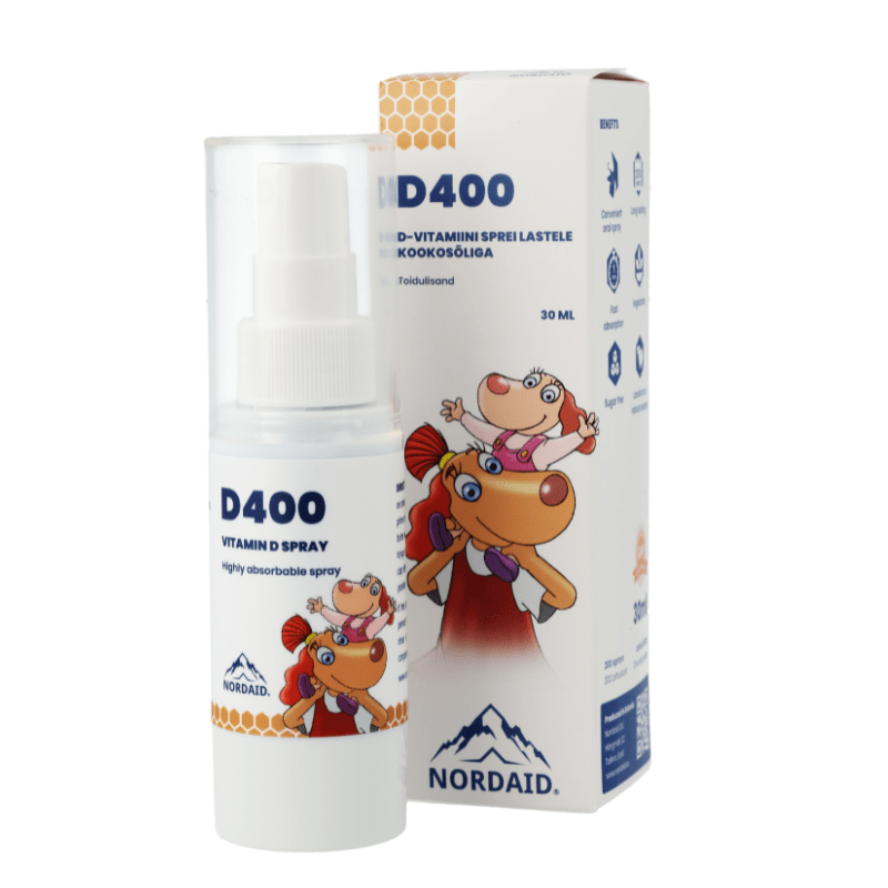 NORDAID oral vitamin D spray with coconut oil D400, 30 ml
