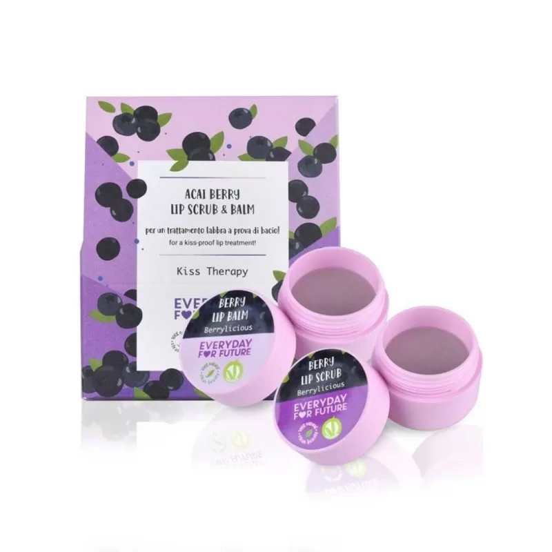 EVERYDAY FOR FUTURE Kiss Therapy lip balm and scrub with Acai berry, 2*9,5 gr - Image 4