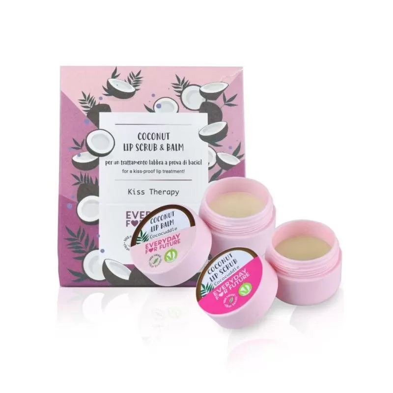 EVERYDAY FOR FUTURE Kiss Therapy lip balm and scrub with coconut, 2*9,5 gr
