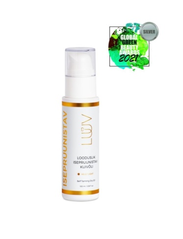 LUUV lõhnatu looduslik isepruunistav kuivõli HELE, 100 ml