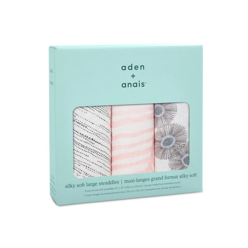 Aden and Anais Island Getaway bambusviskoosist mähkmistekid 3 tk pakis