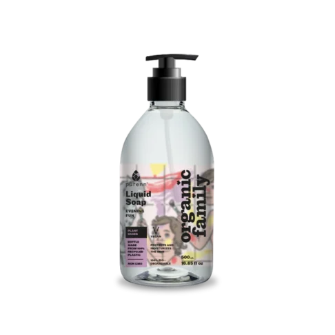 PURENN Liquid soap with lingonberry and linden extracts Evening Fun, 500 ml