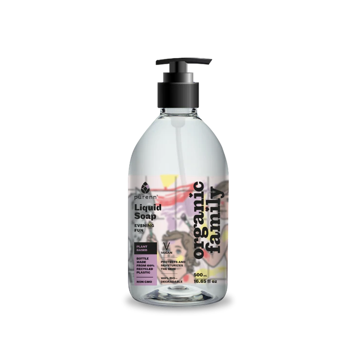 PURENN Liquid soap with lingonberry and linden extracts Evening Fun, 500 ml