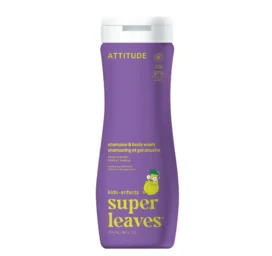 ATTITUDE Little Leaves 2in1 pirni ja vaniljelõhnaline šampoon ja kehapesugeel beebidele ja väikelastele, 473 ml