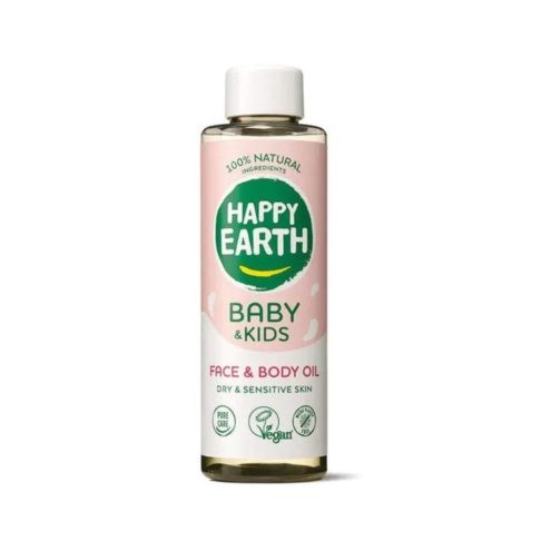 HAPPY EARTH 100% looduslik beebiõli näole ja kehale kuivale ja väga kuivale nahale, 150 ml