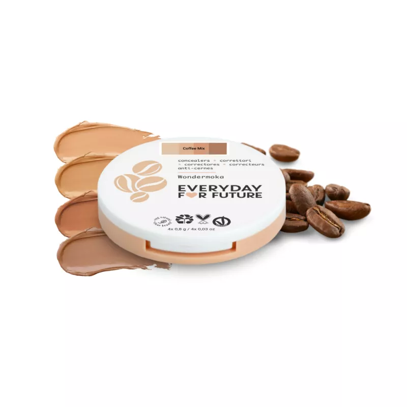 EVERYDAY FOR FUTURE Concealers Quad Enriched With Coffee Oil - Coffee Mix, 4*0.8 GR - Image 4