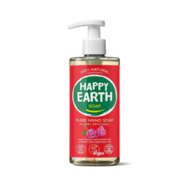 HAPPY EARTH 100% looduslik vedelseep lillelõhnaline Patchuli, 300ml