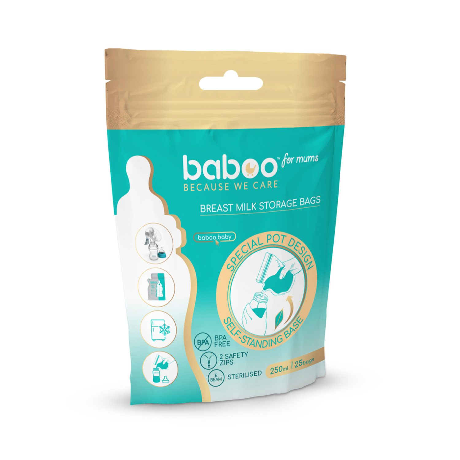 BABOO Breast Milk Storage Bags (25 pcs)
