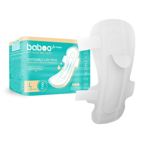 BABOO Disposable Maternity Pads (8 pcs) Large