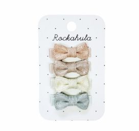 Rockahula Kids Nordic Shimmer Mini Bow Clips, 4 tk