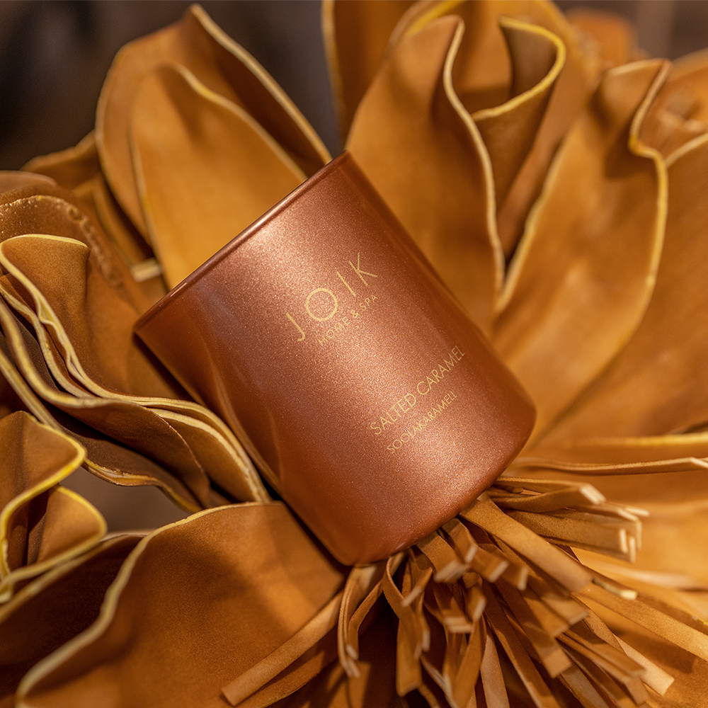 JOIK Home & Spa rapeseed wax candle SALTED CARAMEL, 150 g - Image 3