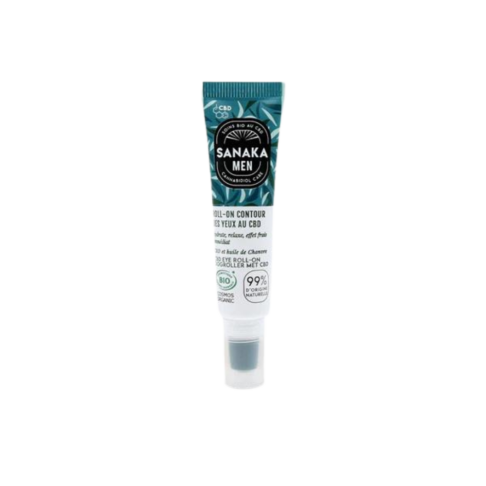 SANAKA MEN orgaaniline roll-on silmakreem meestele kofeiini, CBD ja kanepiõliga, 15 ml