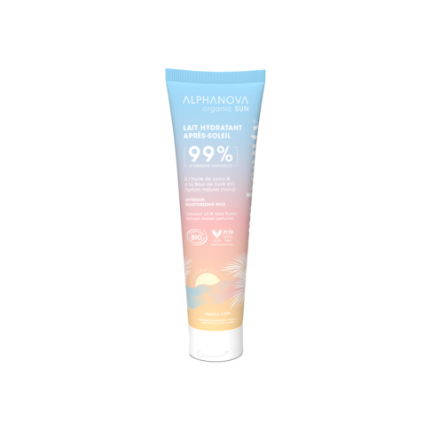 ALPHANOVA SUN orgaaniline päevitust esiletoov niisutav ihupiim monoi lõhnaga, 150 ml