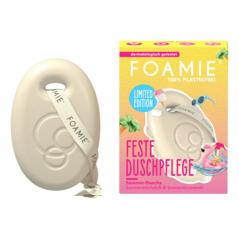 FOAMIE tahke dušiseep Soft Sun riitsinuseõli ja kakaovõiga, 80 gr