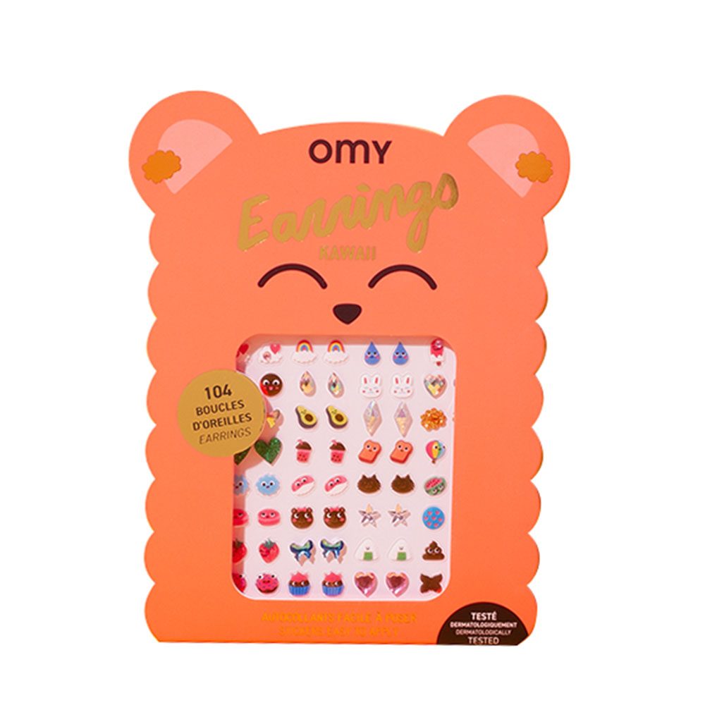 OMY kleebitavad kõrvarõngad lastele KAWAII,104 tk