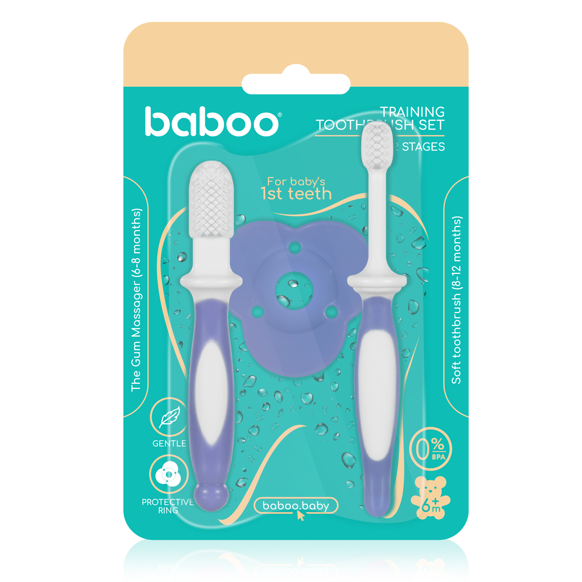 Baboo®hambaharjakomplekt koos igememasseerijaga, 6+ kuud - Image 2