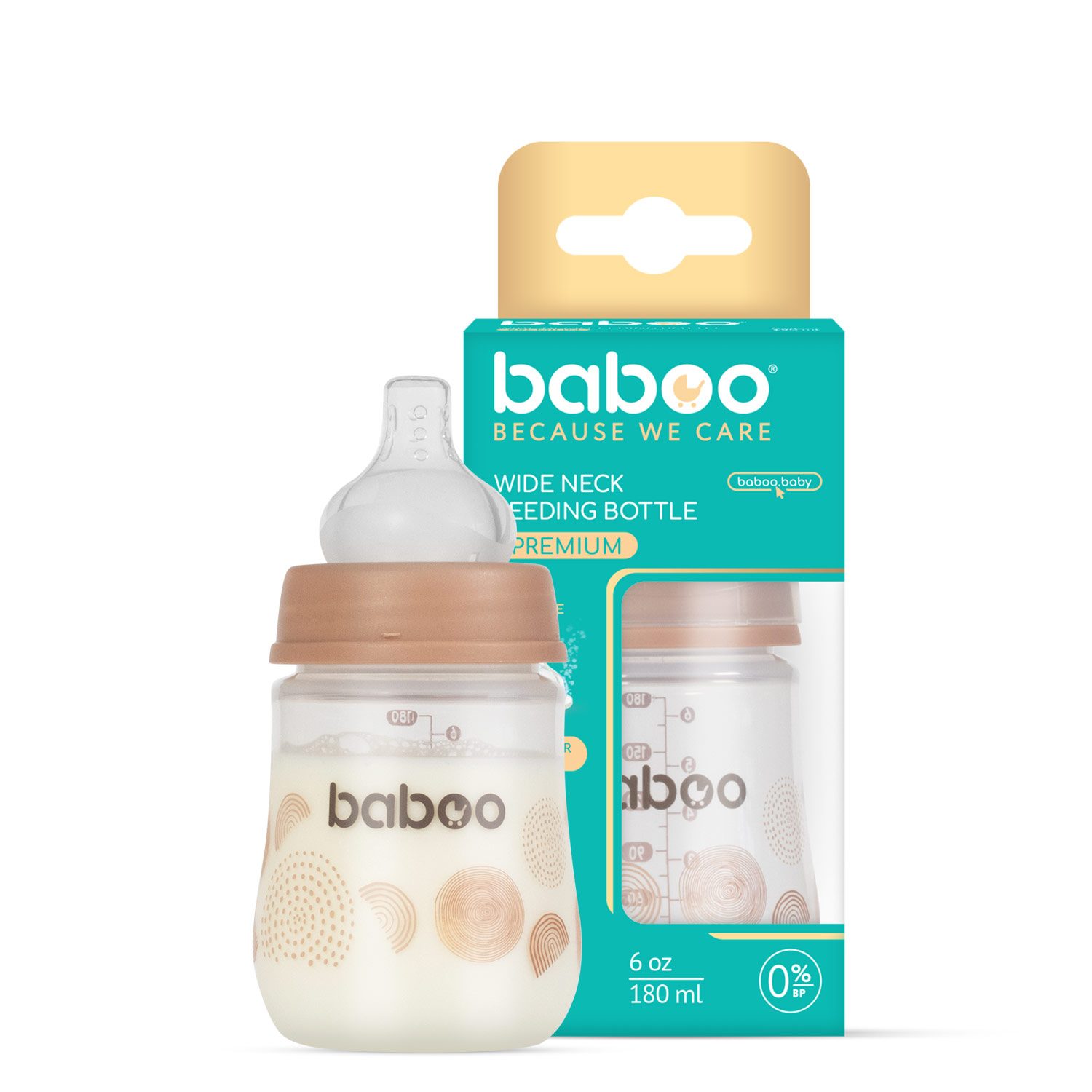 Baboo® Koolikute vastane lutipudel AU NATURALE, 0+ kuud, 180ml - Image 2