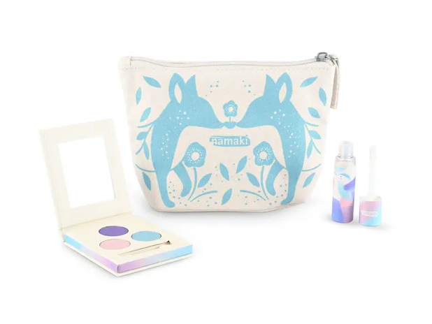 NAMAKI Fox Lauvärvipaleti ja huuleläike meigikoti komplekt SININE