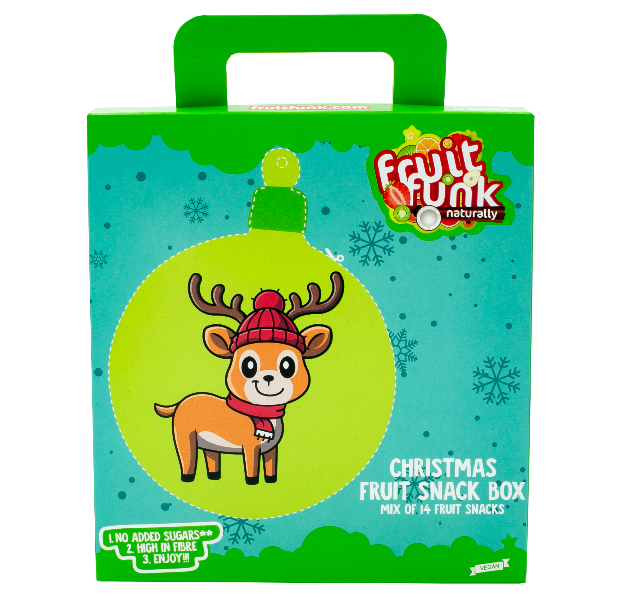 FRUITFUNK Jõulukarp 100% naturaalsed puuviljasnäkid, Hirv