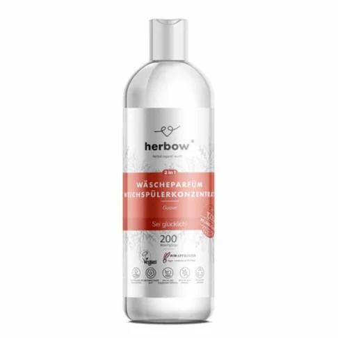 HERBOW 2in1 pesuparfüüm ja pesupehmendaja guajaavi lõhnaga Be Happy 200 pesukorda, 1000ml