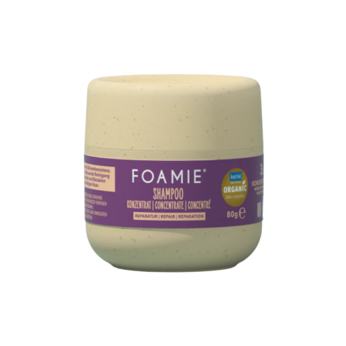 FOAMIE®kontsentreeritud taastav šampoon niatsiinamiidiga ja betaiiniga kahjustatud juustele Repair, 80g