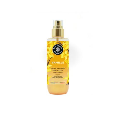 LES PETITS PLAISIRS alkoholivaba vanillilõhnaline Glitter Mist nahale ja juustele, 200ml