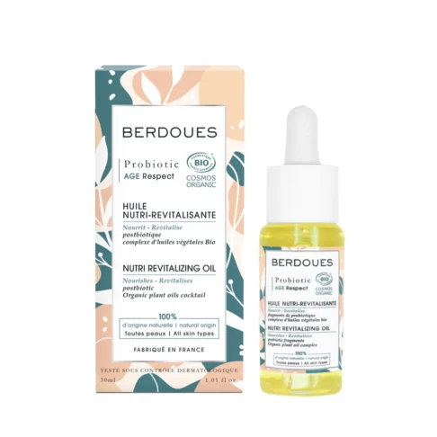 BERDOUES Age Respect sügavati toitev probiootiline näoõli jojoba-, seesami-, makedaamia- ja ploomiõliga, 30ml