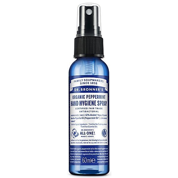 Dr. Bronner´s Orgaaniline käte hügieenisprei värske piparmündi essentsiõliga, 60ml