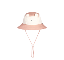 KIETLA Camper Hat UPF50 orgaanilisest puuvillast päikesekaitsega müts NATURAL-PINK, vanusele 2-6 eluaastat