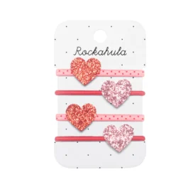 ROCKAHULA Kids Love Heart juuksekummid, 4 tk