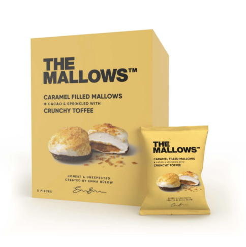 THE MALLOWS Karamellitäidisega vahukommid Crunchy Toffee, 5x11g