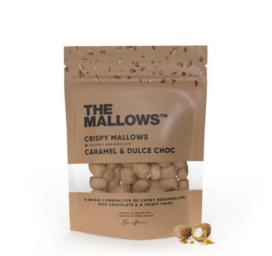 THE MALLOWS Krõmpsuvad vahukommid karamelli, Dulce šokolaadi ja maldoni meresoolaga, 90 g