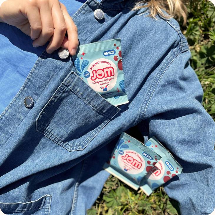 JOM TASKUPAKK mahedad kummikommid - retro cola, 25g - Image 2