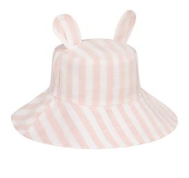 ROCKAHULA Kids Stripy Bunny roosa ja valge triibuline suvemüts, 7-10 aastat