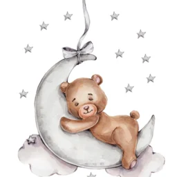 SIPO Lastetoa seinakleebised, Teddy bear on the moon