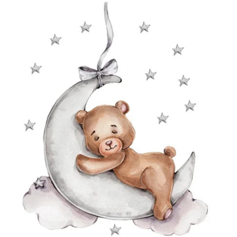 SIPO Lastetoa seinakleebised, Teddy bear on the moon