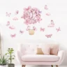 SIPO Lastetoa seinakleebised, Pink butterflies - Image 5