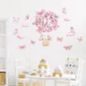 SIPO Lastetoa seinakleebised, Pink butterflies - Image 4