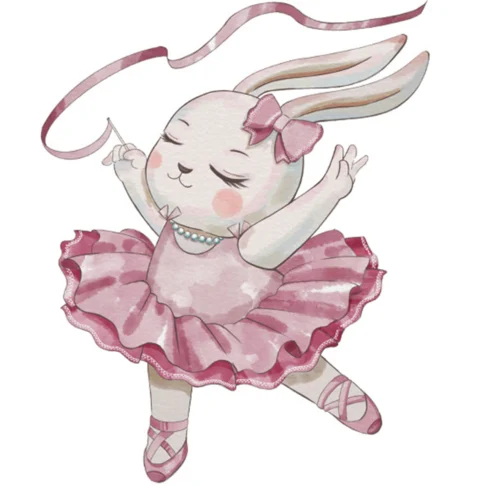 SIPO Lastetoa seinakleebised, Ballerina bunny
