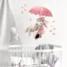 SIPO Lastetoa seinakleebised, Bunnies with umbrella - Image 3