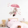 SIPO Lastetoa seinakleebised, Bunnies with umbrella - Image 2