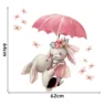 SIPO Lastetoa seinakleebised, Bunnies with umbrella - Image 4