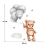 SIPO Lastetoa seinakleebised, Teddy bear with balloons - Image 6