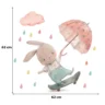 SIPO Lastetoa seinakleebised, Bunny with umbrella - Image 5