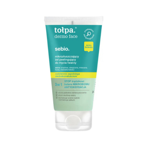 TOLPA Dermo Face Sebio mikrokooriv näopesugeel rasusele ja kombineeritud nahale, 150ml