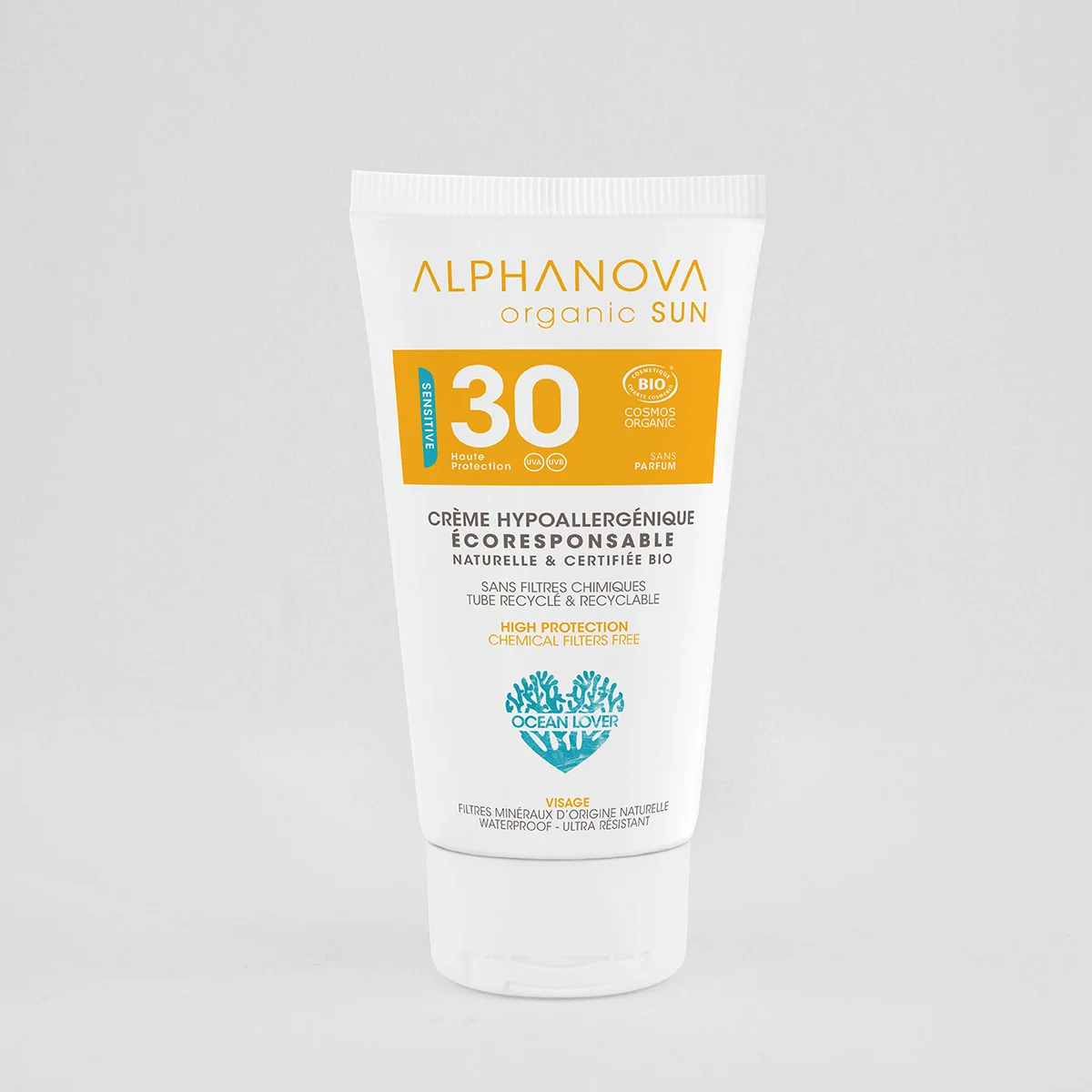 ALPHANOVA SUN mineraalne hüpoallergeenne lõhnatu päikesekreem näole SPF30, 50g - Image 2