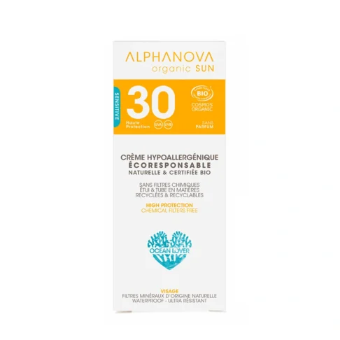 ALPHANOVA SUN mineraalne hüpoallergeenne lõhnatu päikesekreem näole SPF30, 50g